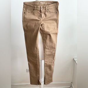 Vince Calgary Tan Zippered Jeans Size 26